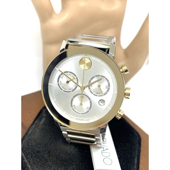 Movado Men's Watch 3600888 Bold Chronograph Swiss Quartz Two Tone Steel 42mm - Picture 1 of 14